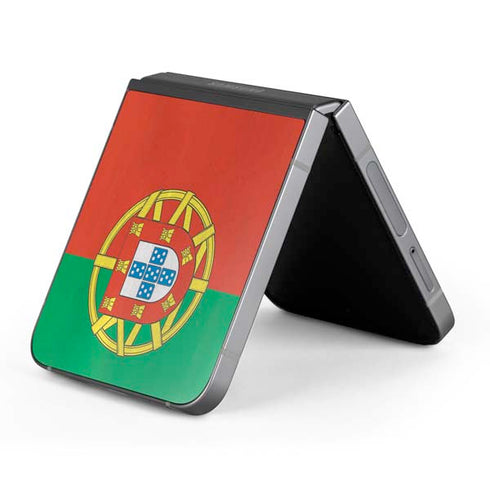 Portugal Flag Distressed Galaxy Z Flip6 Skin